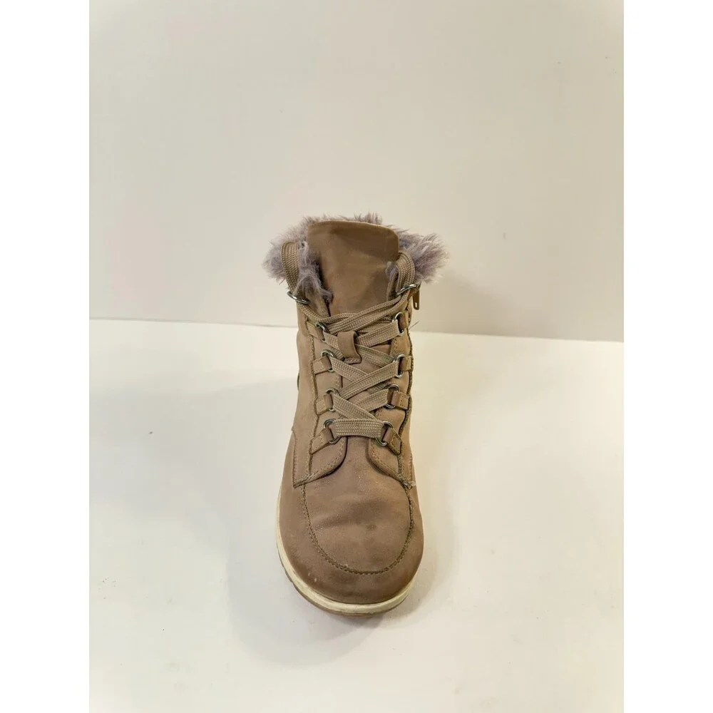 Mia Girls Boots Brown Faux Fur Flex Boots Taupe Leather US 13 Girls